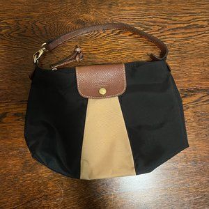 Longchamp Le Pilage - Two-Tone Shoulder Bag with Clasp